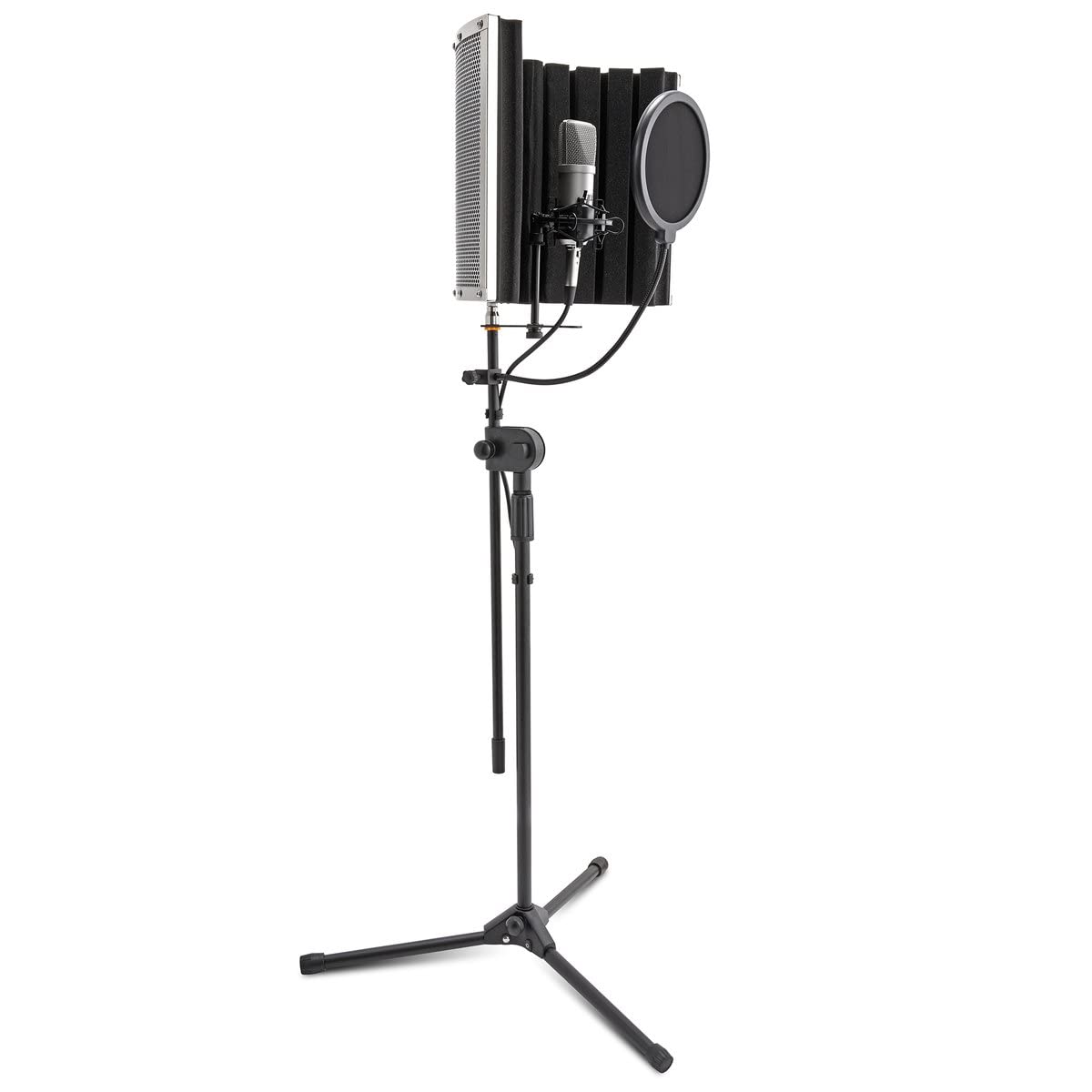 PreSonus AudioBox USB 96 recording bundle, studio monitors, condenser mic, isolation shield, software, home studio kit.