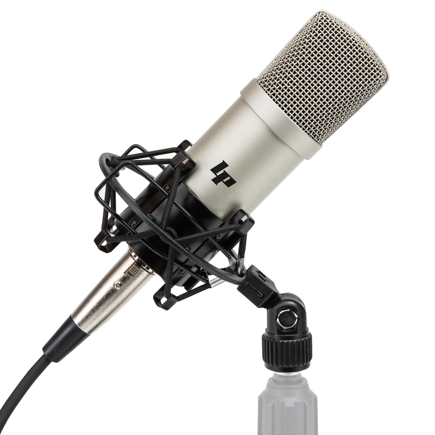 Focusrite Scarlett Solo 4th Gen studio bundle, condenser mic, headphones, stand, cables, production software.