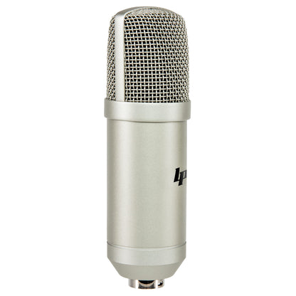 Focusrite Scarlett Solo 4th Gen studio bundle, condenser mic, headphones, stand, cables, production software.
